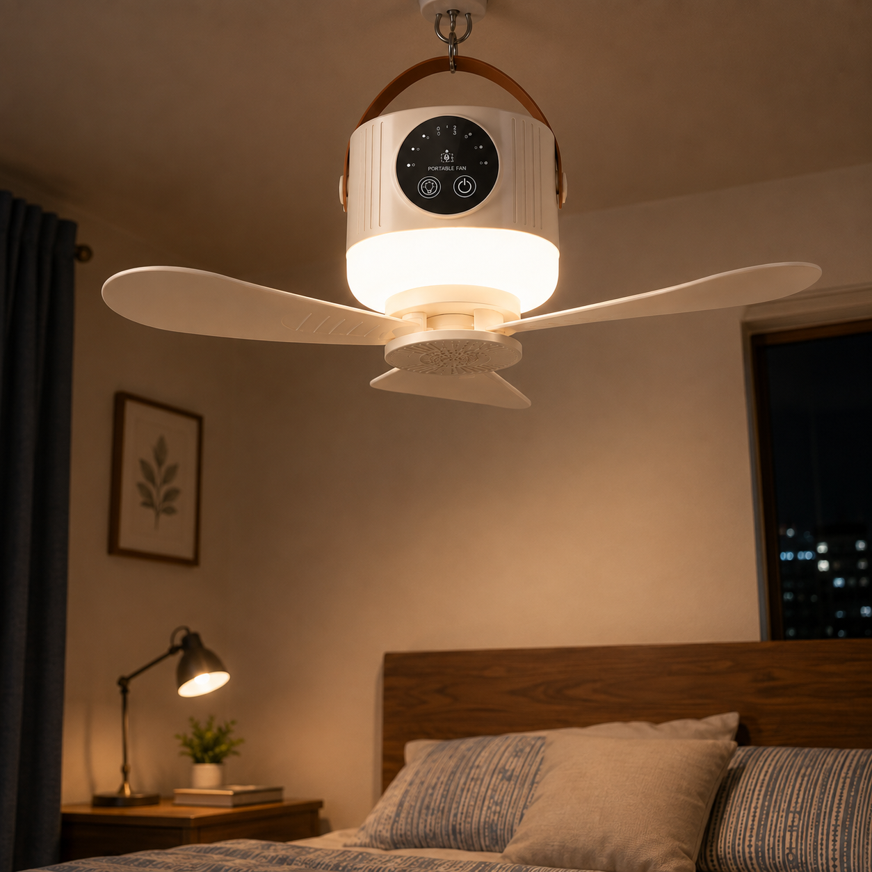Nivora AirNest Portable Ceiling Fan With Remote