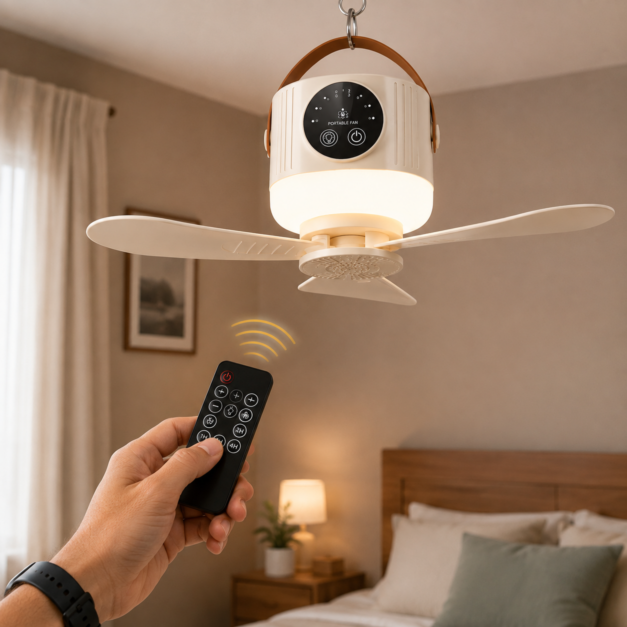 Nivora AirNest Portable Ceiling Fan With Remote